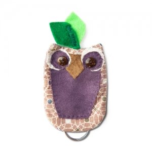 Purple Owl Keyring