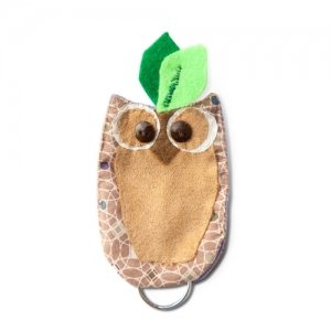 Natural Owl Keyring