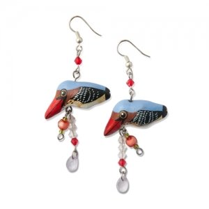 Banded Kingfisher Earrings
