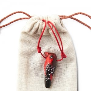 Strawberry Finch Necklace