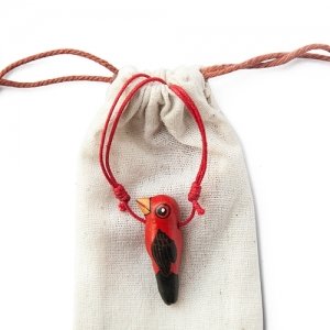 Scarlet Finch Necklace