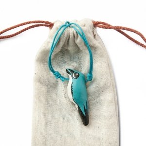 Siberian Blue Robin Necklace