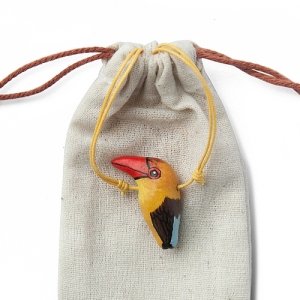Brown Winged Kingfisher Necklace