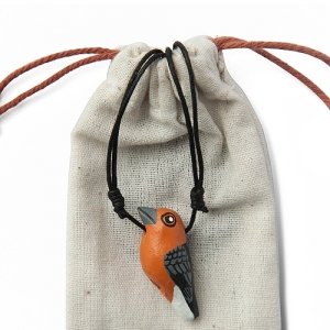 Orange-Headed Thrush Necklace