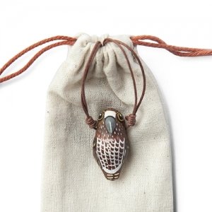 Brown Hawk Owl Necklace