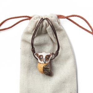 White-Fronted Scops Owl Necklace