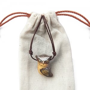 Reddish Scops Owl Necklace