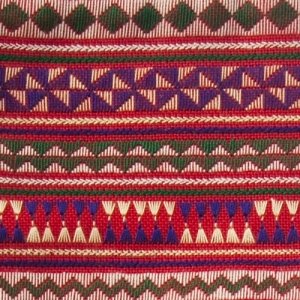 Hand-embroidered Mien detail